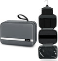 Toiletry Bag for Men & Women Travel Toiletry Bag Hanging Toiletry Bag Hygiene Organizer with 4 Compartments Waterproof Bathroom Shower Bag Large Toiletries Travel Bag (Gray)