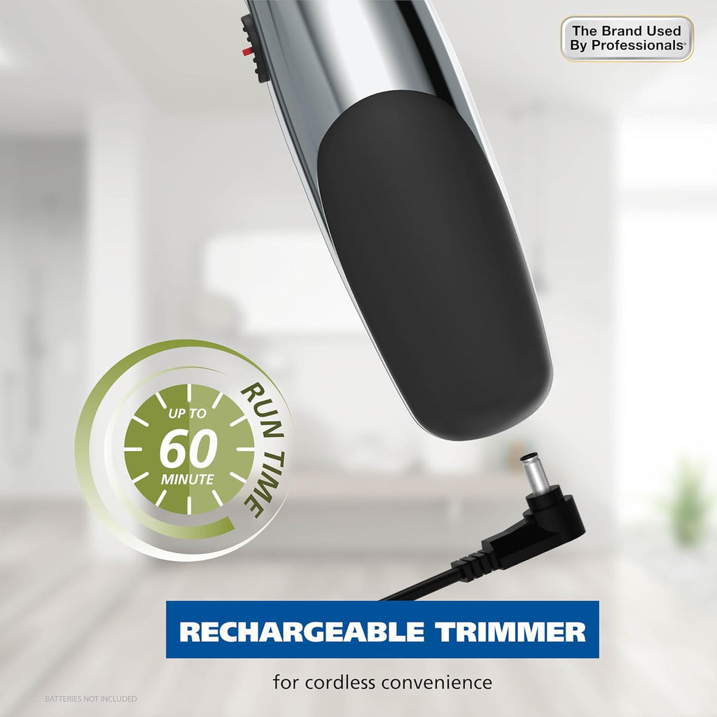 Groomsman Rechargeable Beard Trimmer Kit & Bonus Battery Nose Trimmer | Trim Beards & Mustaches with the Rechargeable Trimmer and Nose Hair with the Bonus Battery Wet/Dry Trimmer – Model 5622V