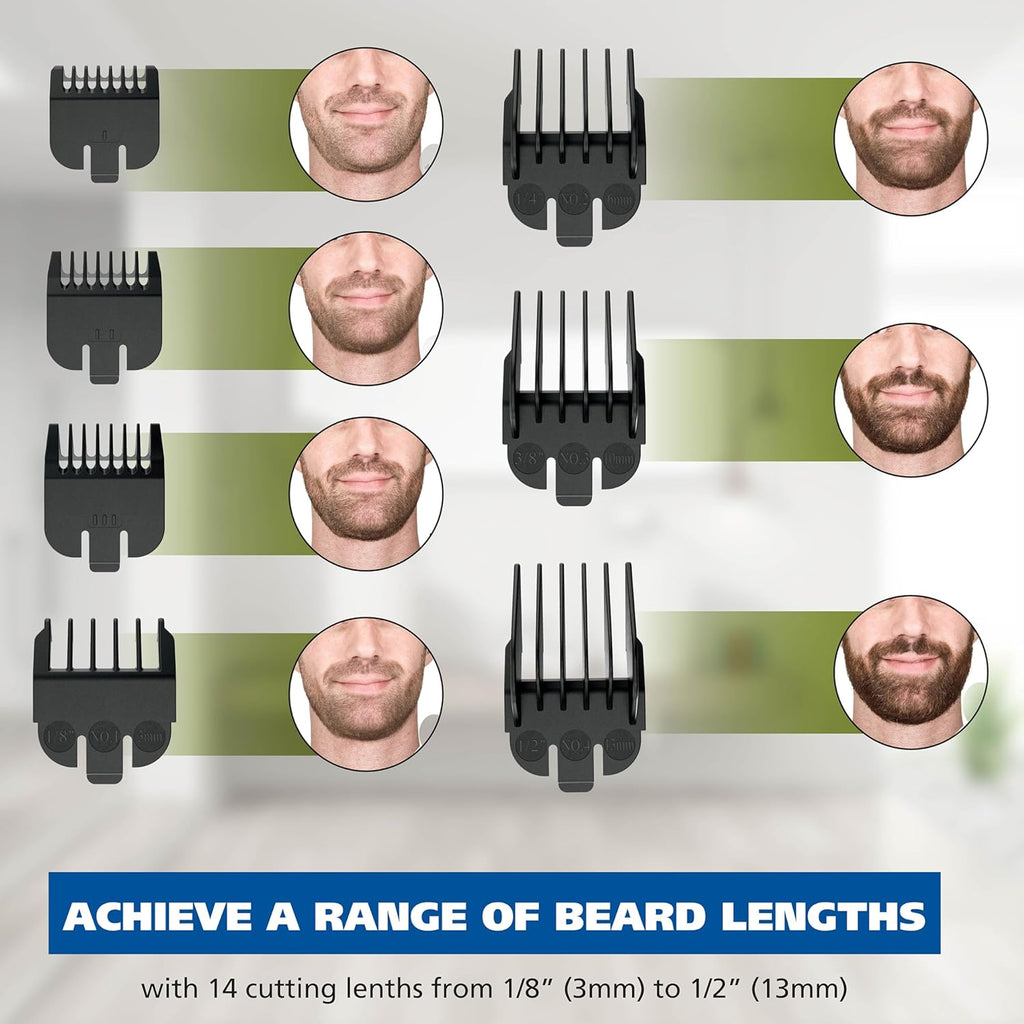 Groomsman Rechargeable Beard Trimmer Kit & Bonus Battery Nose Trimmer | Trim Beards & Mustaches with the Rechargeable Trimmer and Nose Hair with the Bonus Battery Wet/Dry Trimmer – Model 5622V