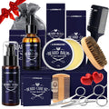 Beard Care Gifts Kit for Men - Beard Mustache Grooming Kit | Beard Balm, Beard Wash, Beard Oil, Brush, Scissors - Birthday Anniversary Gifts for Husband/Boyfriend/Dad/Him