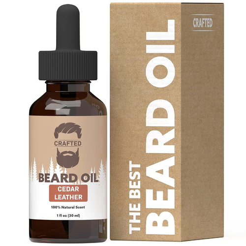 Beard Oil by  - Beard Oil Conditioner - Leave Your Beard Feeling Amazing - All Natural Ingredients - No Residue - Mustache Oil - 1Oz - Made in the USA (Cedar Leather)
