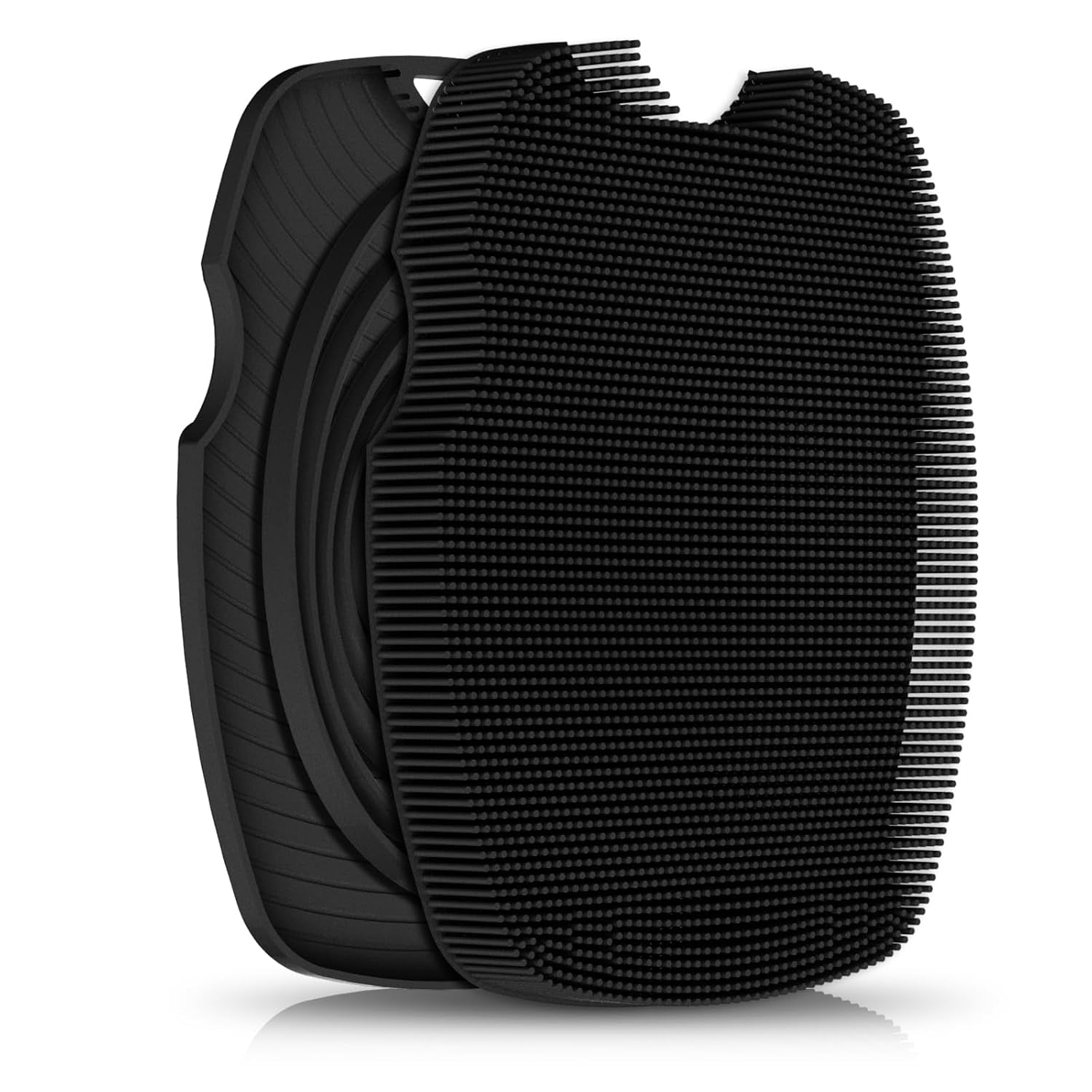 Silicone Bdoy Scrubber -Anti Zinc Infused-Exfoliating Shower Brush | Highly Elastic Bristles Exfoliator Silicone Shower Scrubber for Body,Cellulite Reduction,Blood Circulation-Black